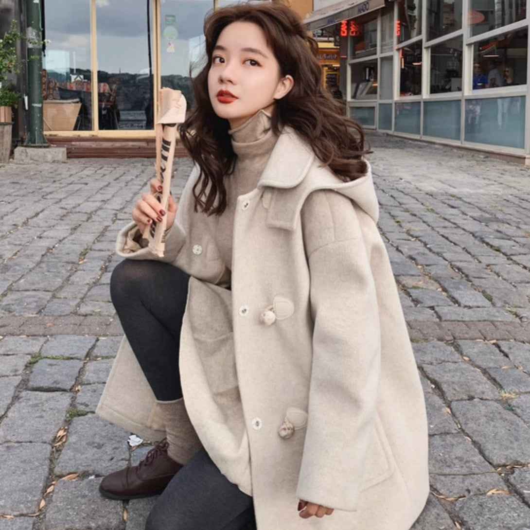 2wayミドル丈ダッフルコート