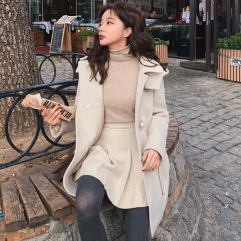 2wayミドル丈ダッフルコート