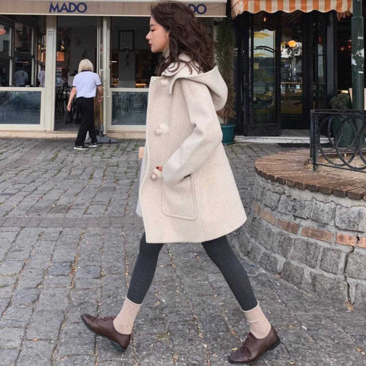 2wayミドル丈ダッフルコート