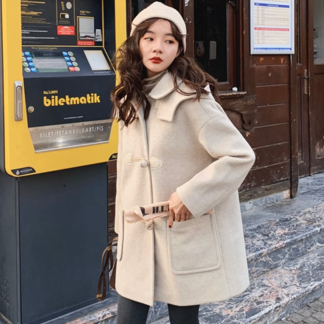 2wayミドル丈ダッフルコート