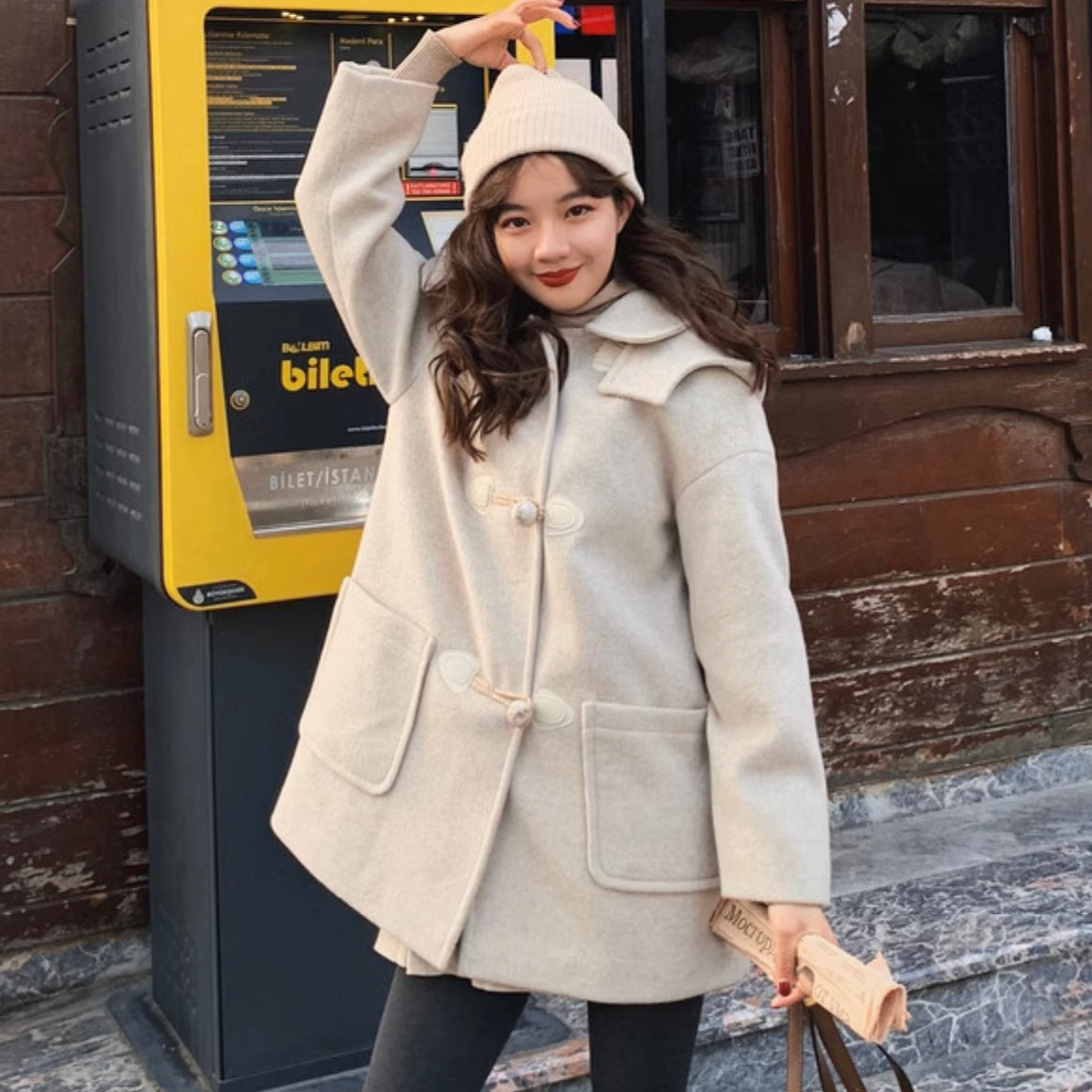 2wayミドル丈ダッフルコート