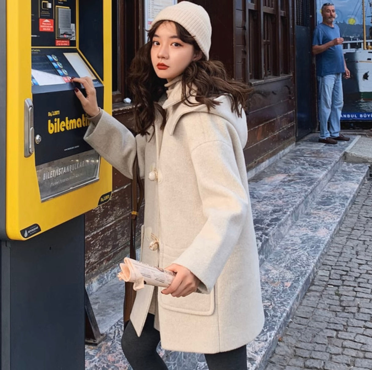 2wayミドル丈ダッフルコート