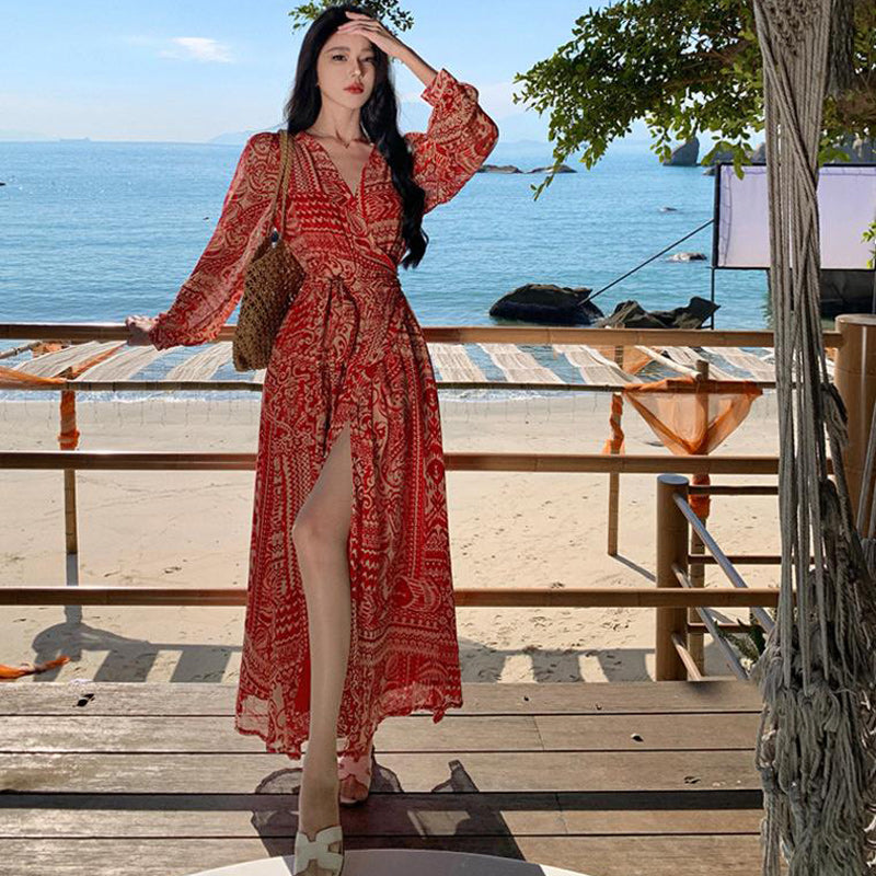 エスニックマキシスカートワンピース