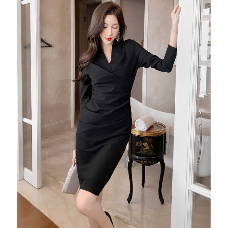 ボディタックワンカラータイトワンピース