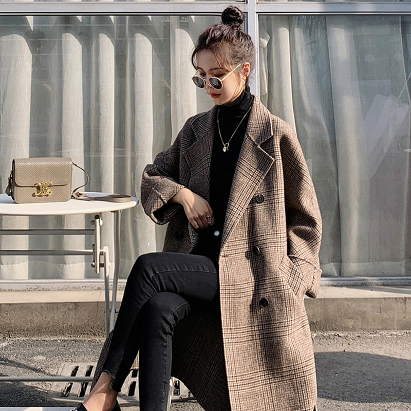 レトロチェック柄チェスターコート