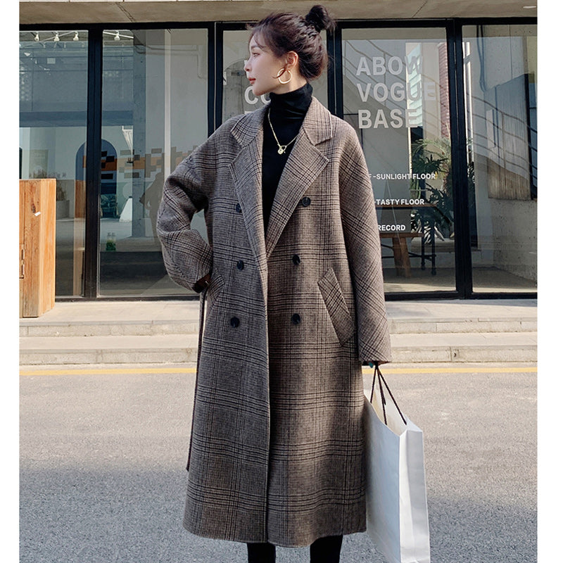 レトロチェック柄チェスターコート