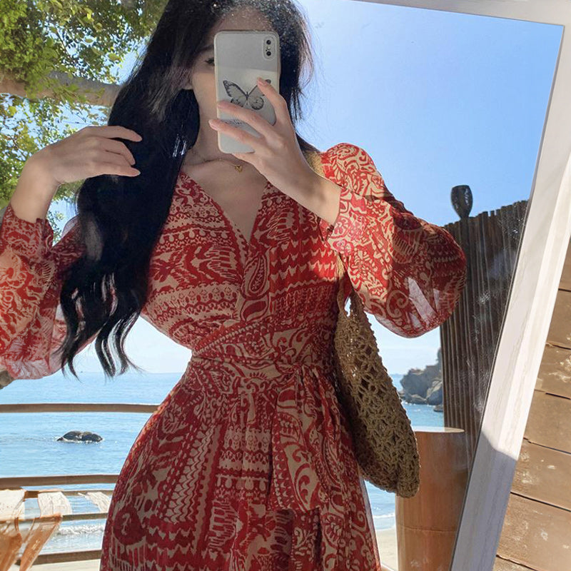 エスニックマキシスカートワンピース