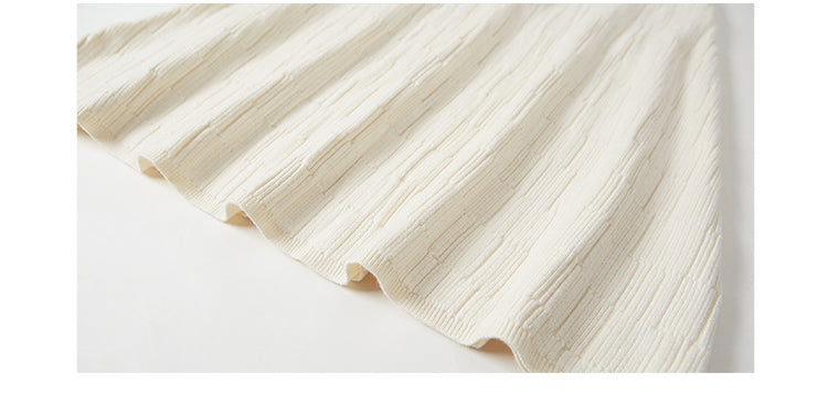 フラワーチョーカーコンビスクエアネックニットワンピース