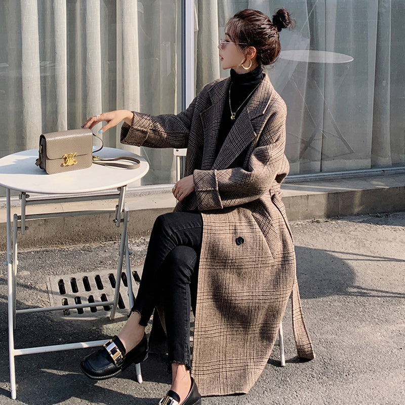 レトロチェック柄チェスターコート