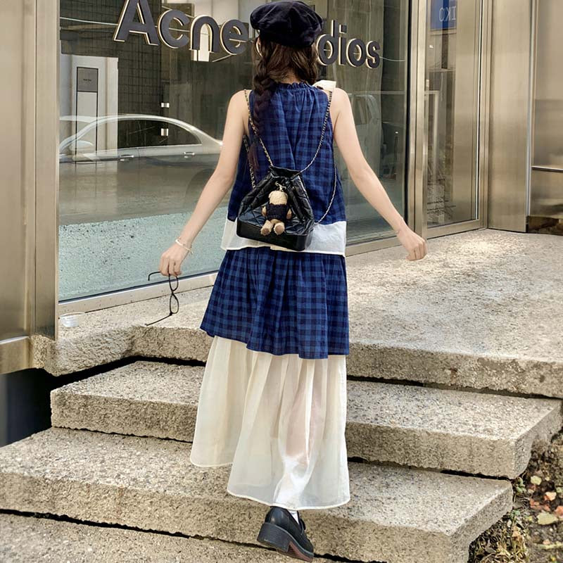 レイヤードチェックセットアップ