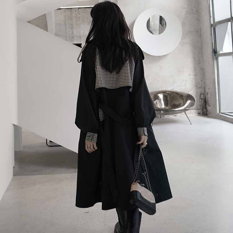 チェックヨークトレンチコート