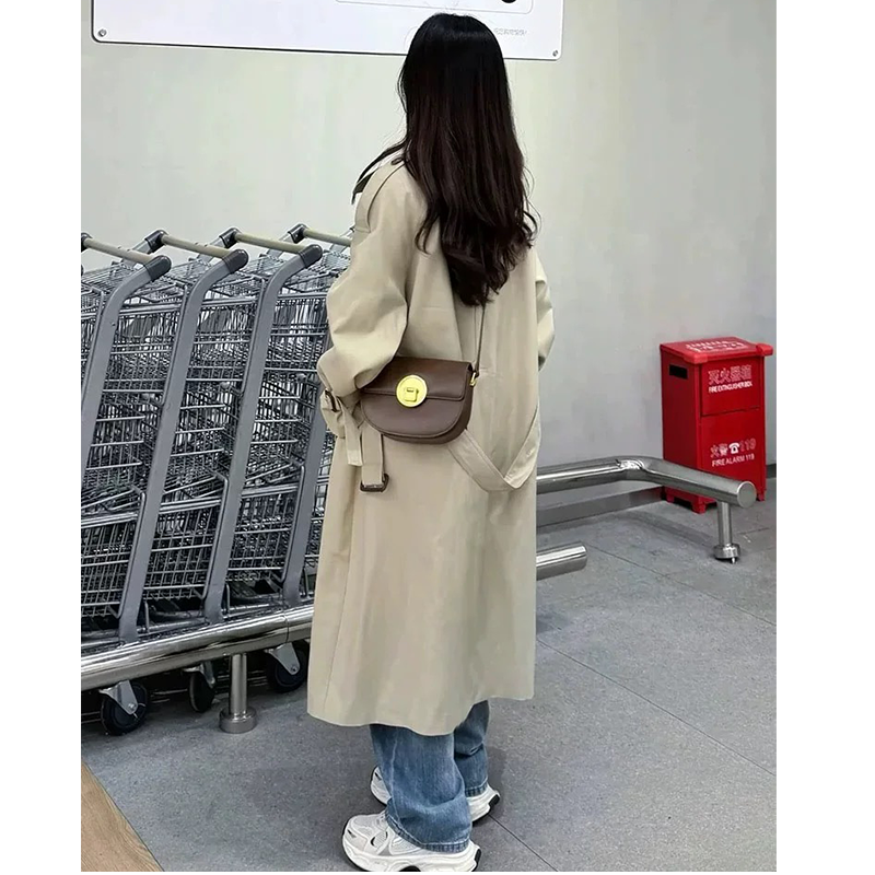 オーバーサイズロングトレンチコート