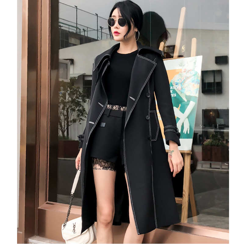 アウトラインステッチヨークトレンチコート