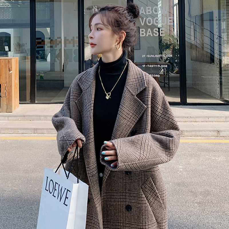 レトロチェック柄チェスターコート