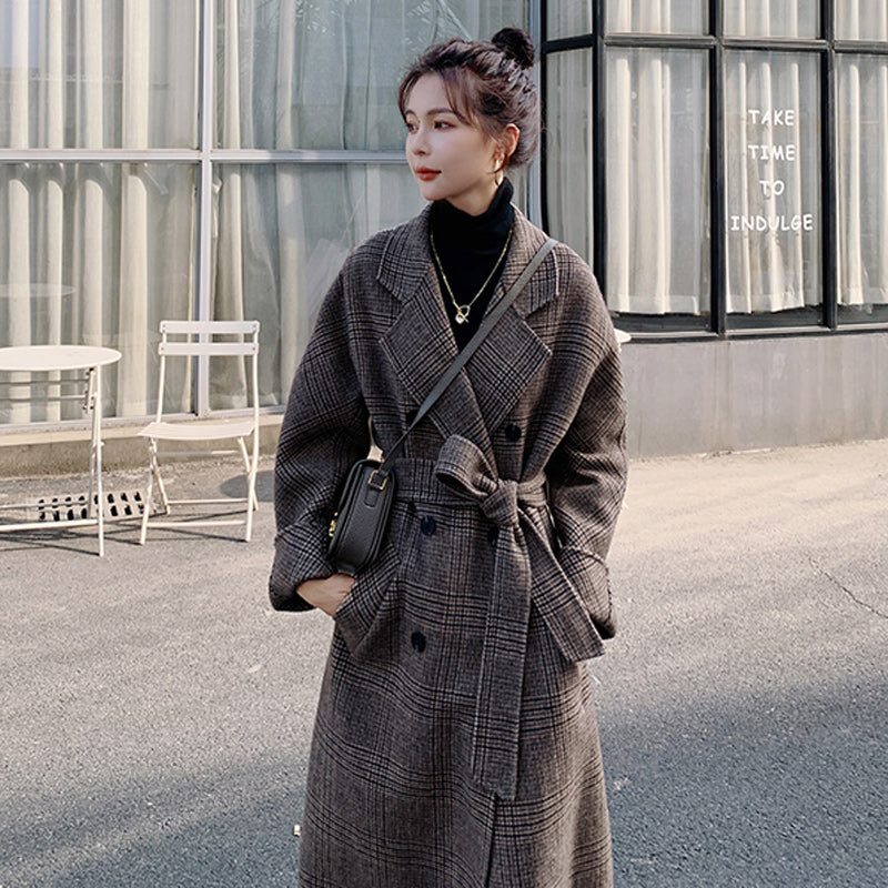 レトロチェック柄チェスターコート