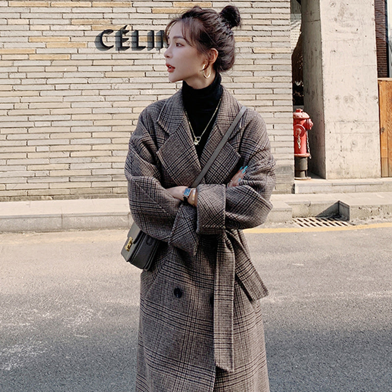 レトロチェック柄チェスターコート