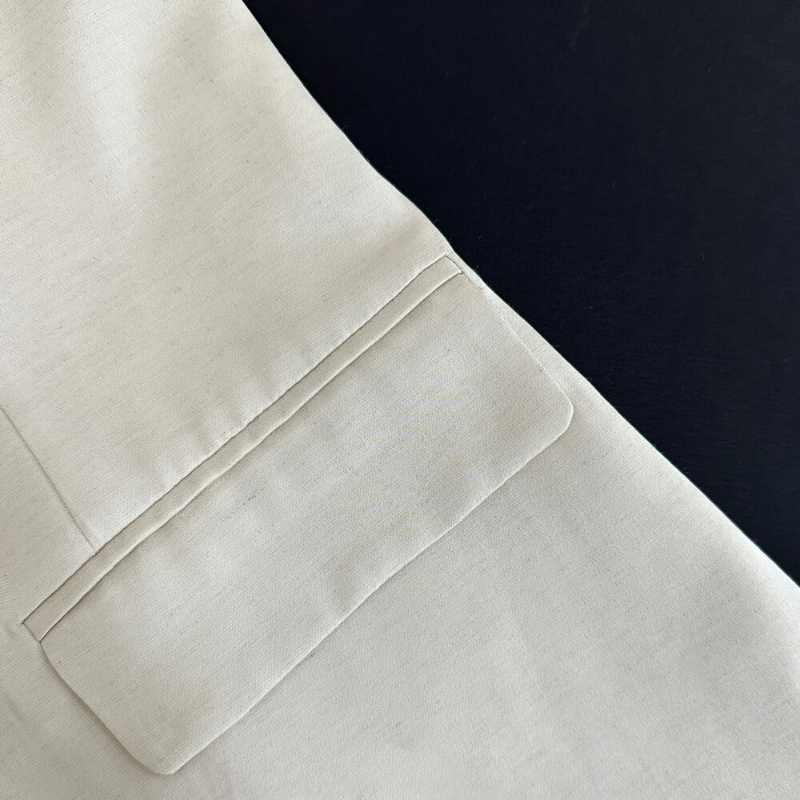 ノーカラーワンボタンモードジャケット(2colors)