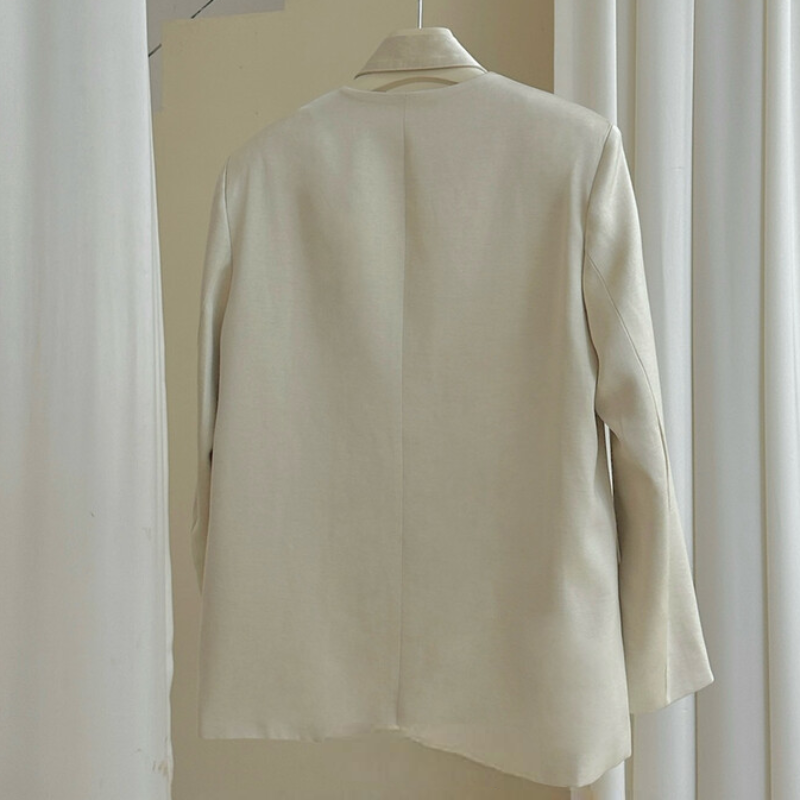 ノーカラーワンボタンモードジャケット(2colors)