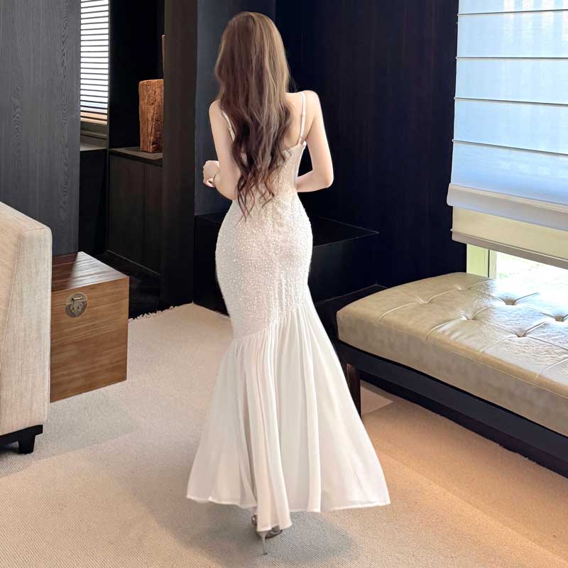 スパンコールマーメイドワンピース(2colors)