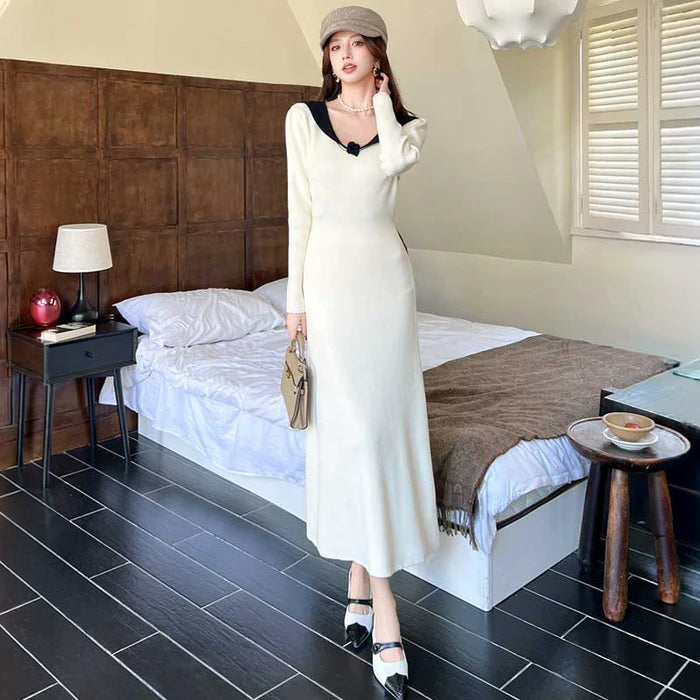 モダンマリンリブワンピース(2colors)