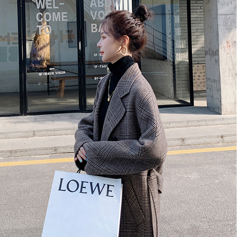 レトロチェック柄チェスターコート