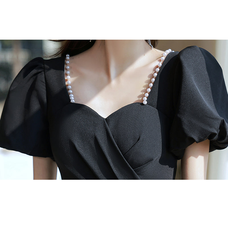 パフスリーブチュールキャミワンピース