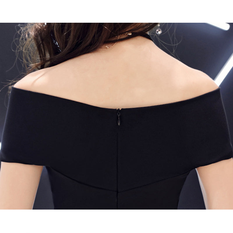 チュールスカート付きベアトップミニ丈ドレス(4colors)