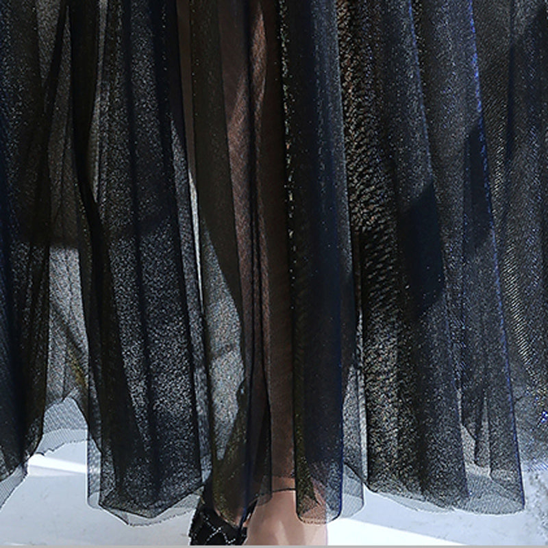 パフスリーブチュールキャミワンピース