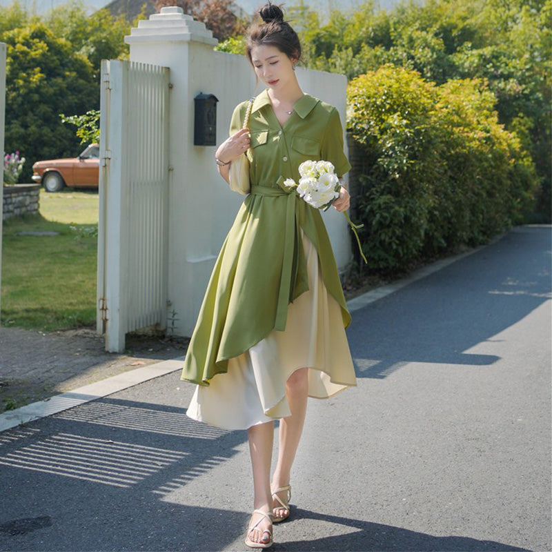 アシンメトリーレイヤードワンピース