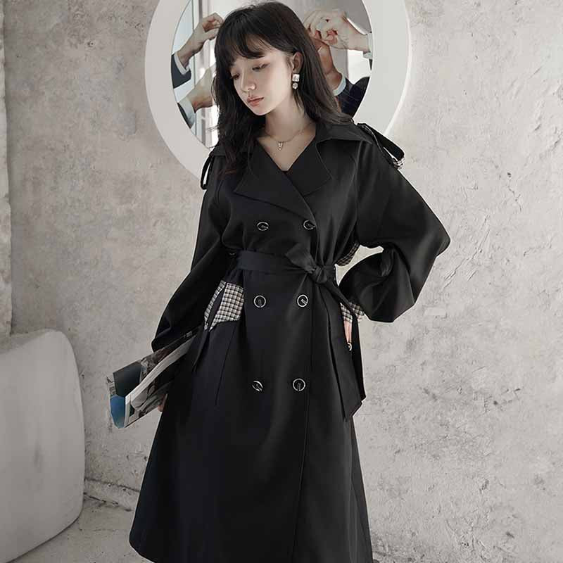 チェックヨークトレンチコート