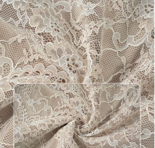 シアーフレアスリーブ総レースペンシルワンピース