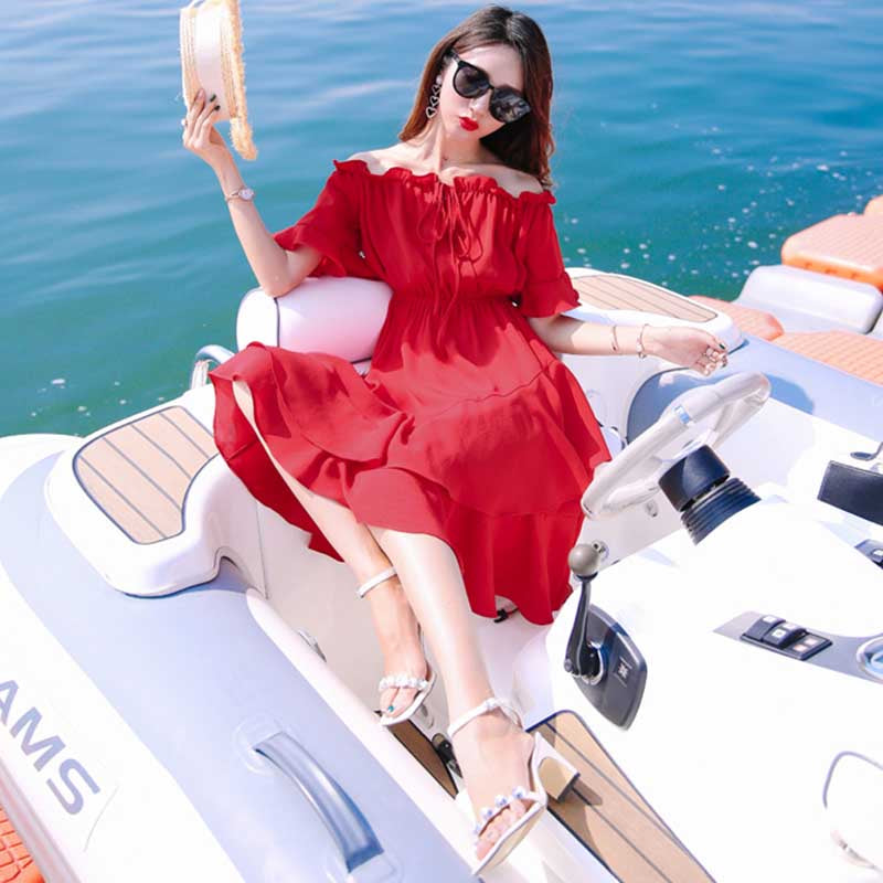 オフショルダーフリルワンピース(3colors)