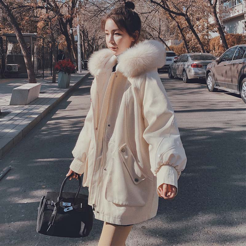 【即納】ファーフード付きマウンテンコート