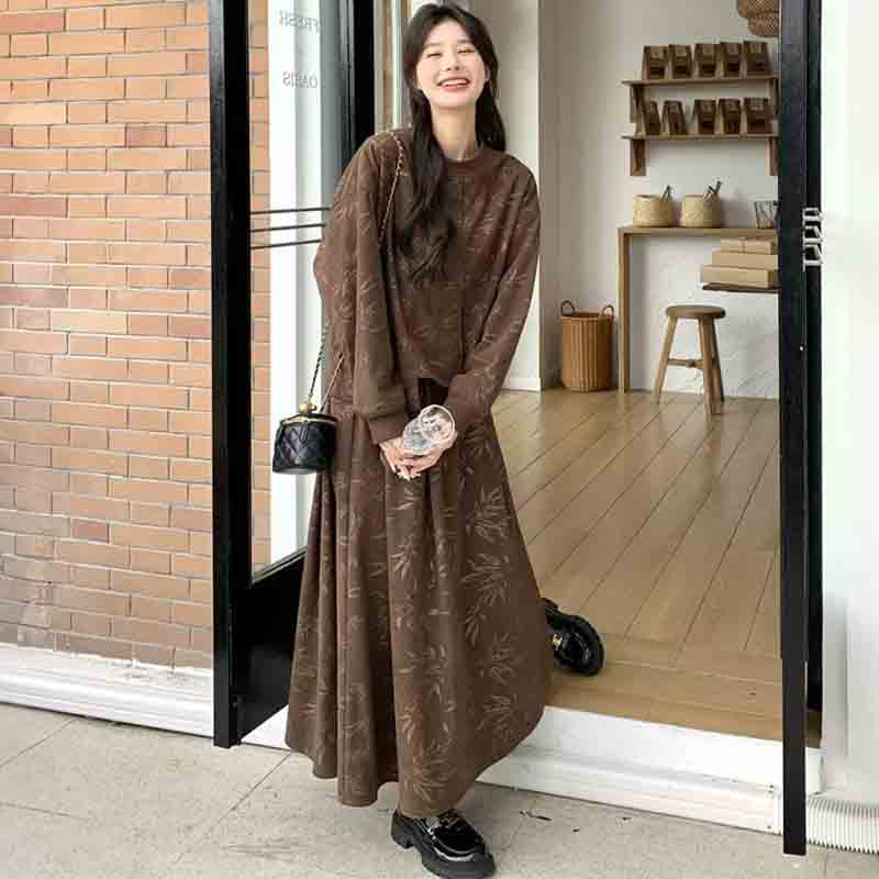 ブラウンコーデュロイセットアップ