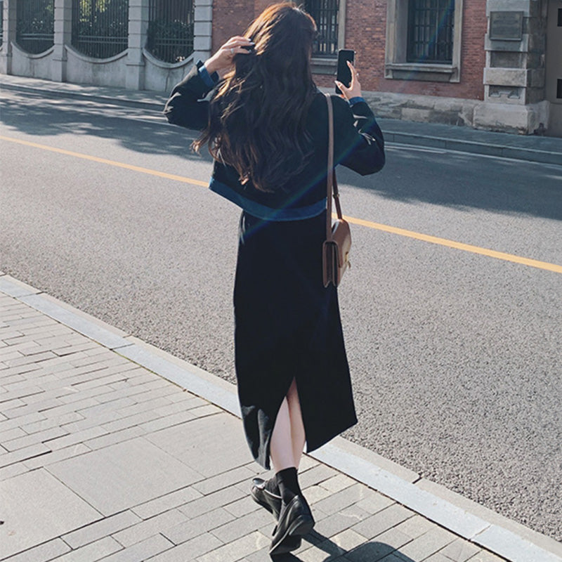 デニムシャツコンビクロップドジャケット×ワイドパンツ or ナロースカート(2colors / 2type)