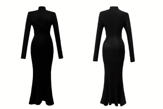 ハイネックツイストマーメイドニットワンピース(2colors)