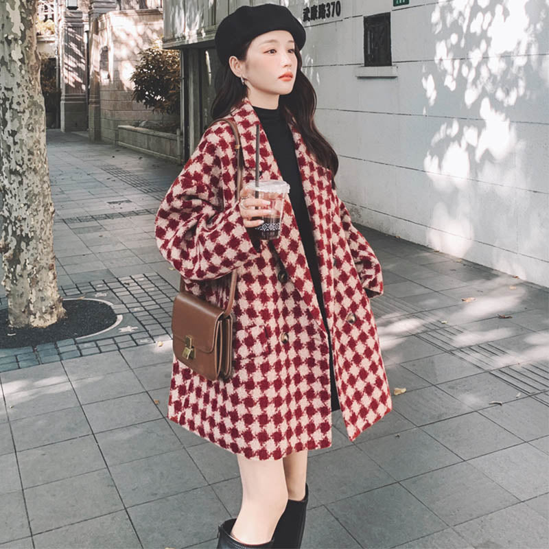 ダイヤモンドチェックチェスターコート(2colors)