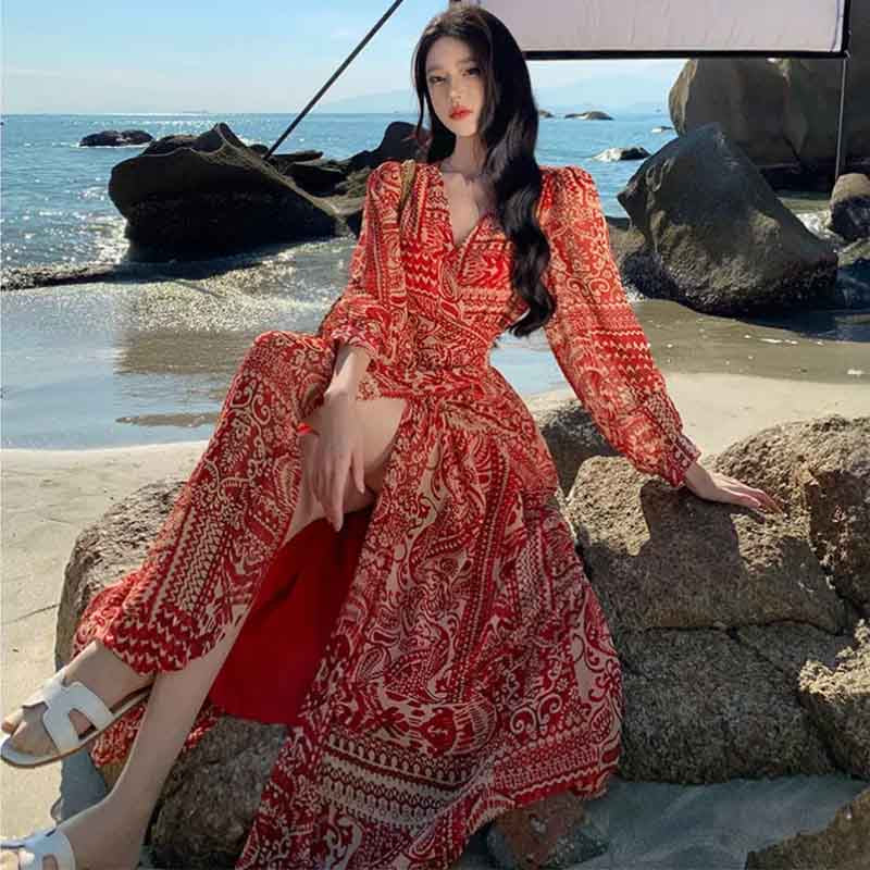 エスニックマキシスカートワンピース