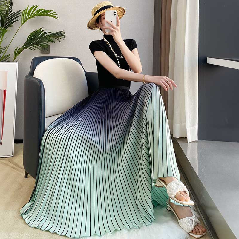 グラデーションプリーツスカート(6colors)