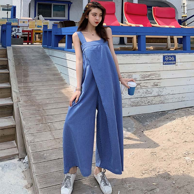 バックリボンストライプロンパース