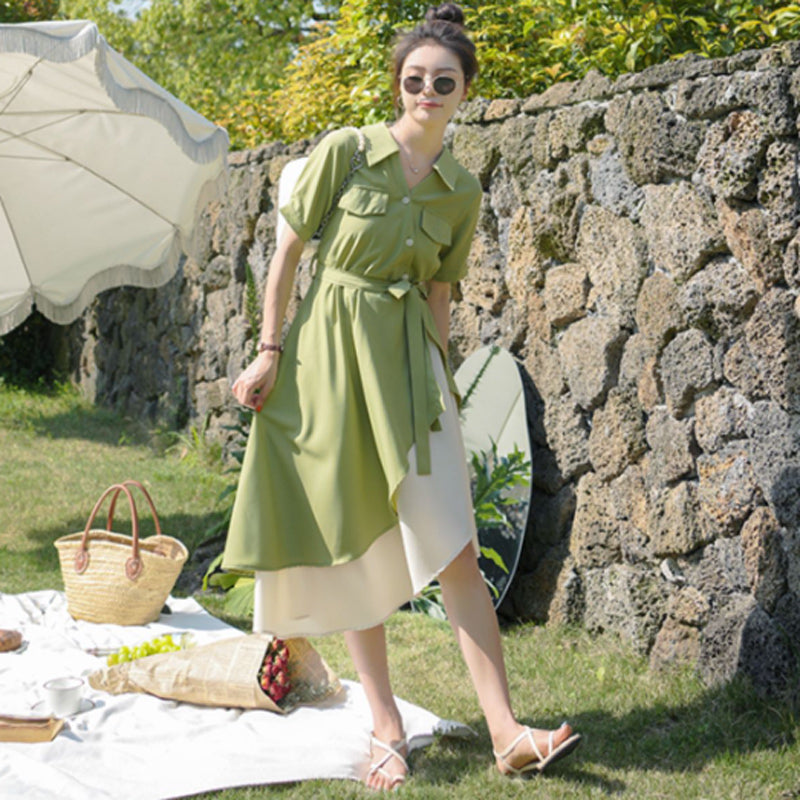 アシンメトリーレイヤードワンピース