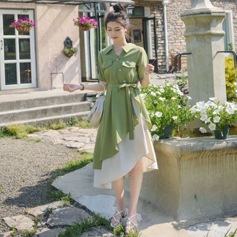 アシンメトリーレイヤードワンピース