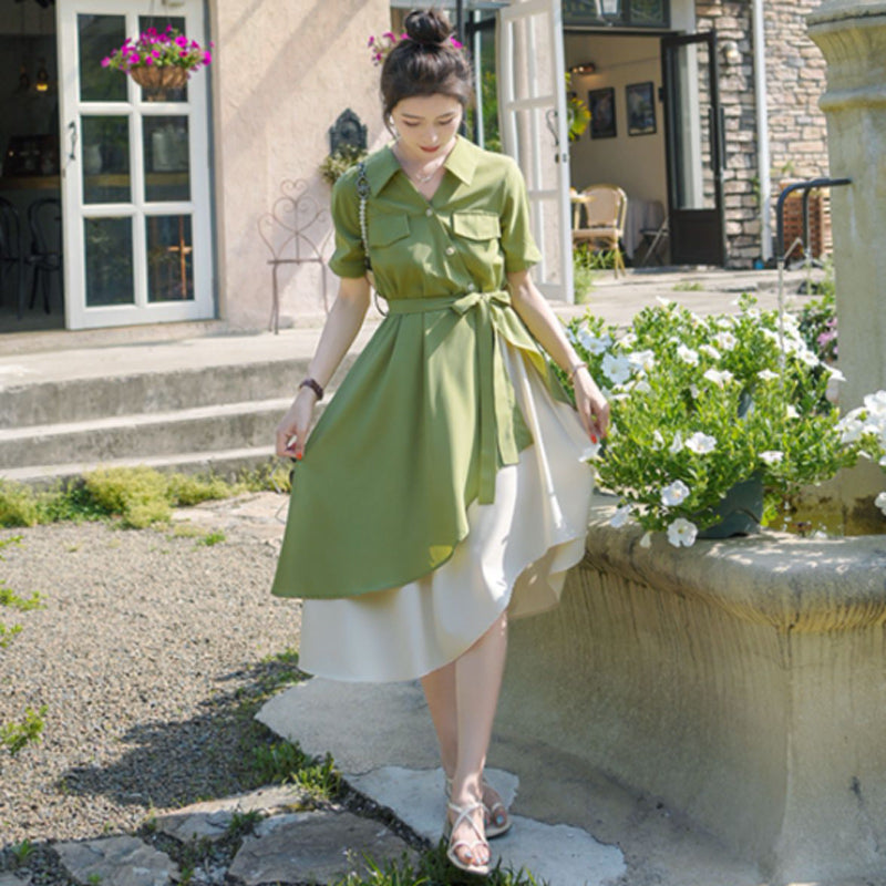 アシンメトリーレイヤードワンピース