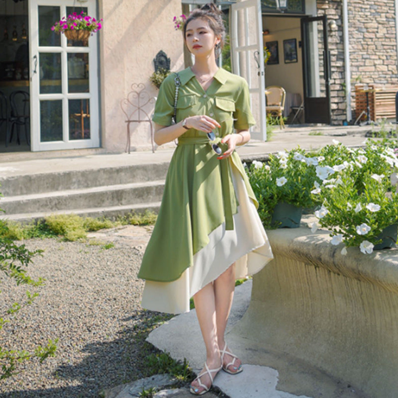 アシンメトリーレイヤードワンピース