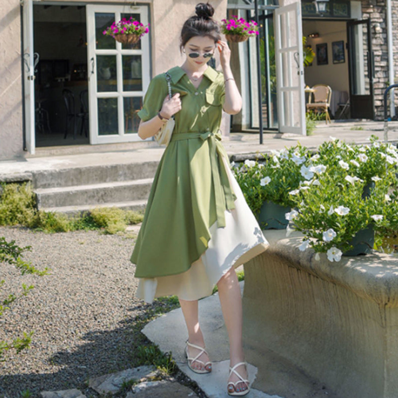 アシンメトリーレイヤードワンピース