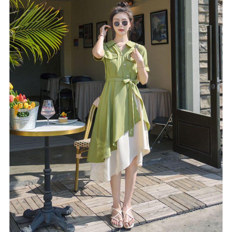 アシンメトリーレイヤードワンピース