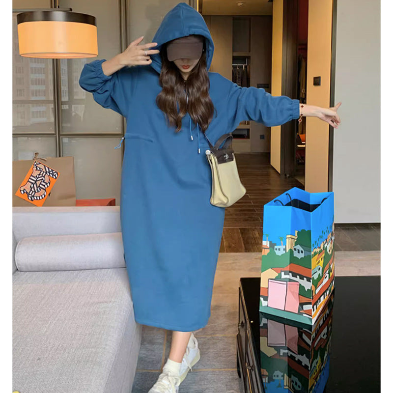 サイドギャザースウェットワンピース