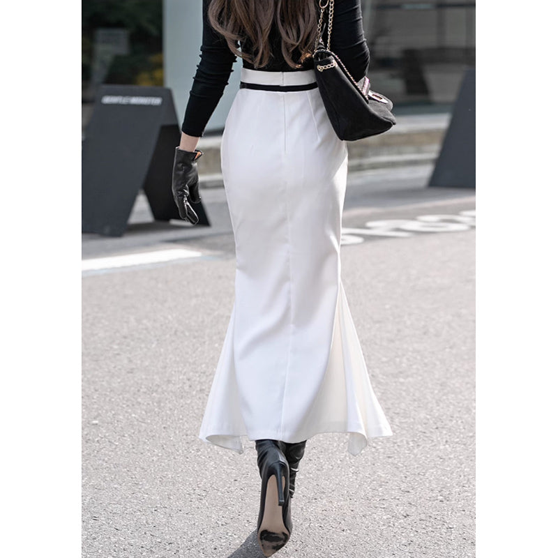 マキシ丈マーメイドスカート(2colors)