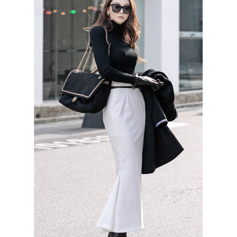 マキシ丈マーメイドスカート(2colors)