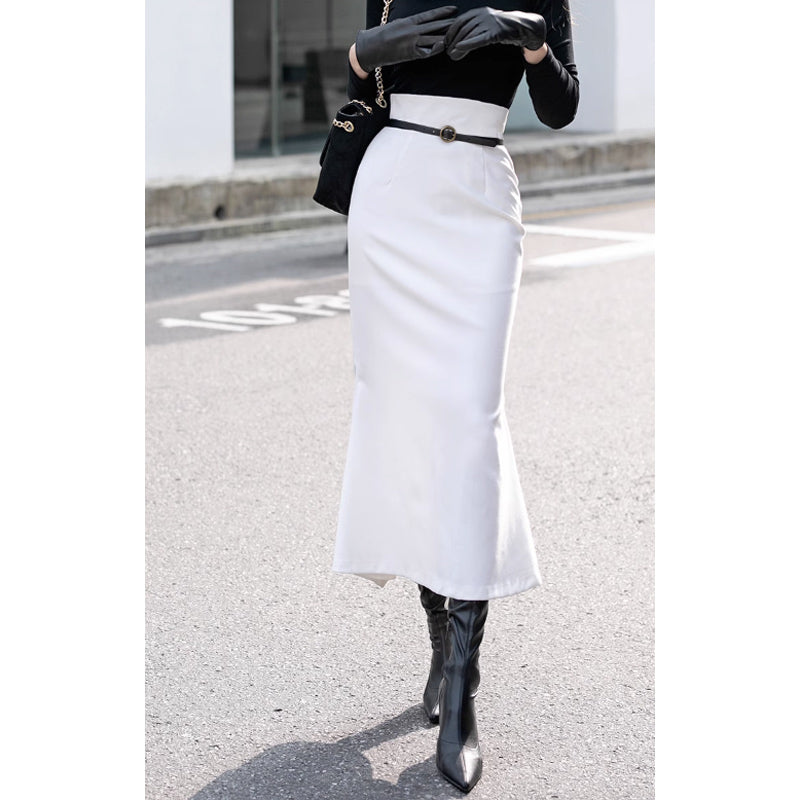 マキシ丈マーメイドスカート(2colors)